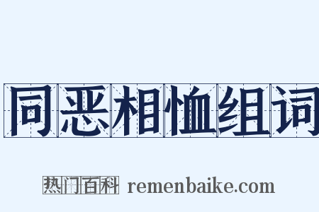 同恶相恤组词是什么意思的图片